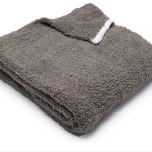 BAREFOOT DREAMS CHARCOAL/WHITE 45X60 THROW